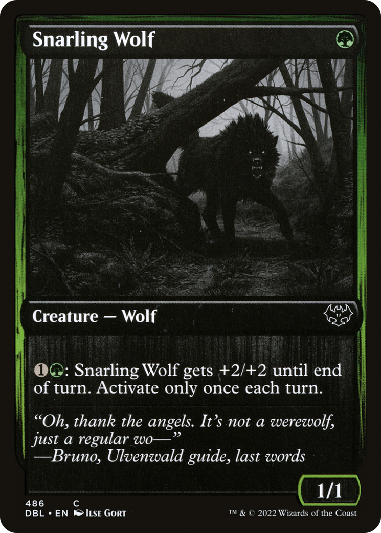 Snarling Wolf (486) (DBL-486) - Innistrad: Double Feature