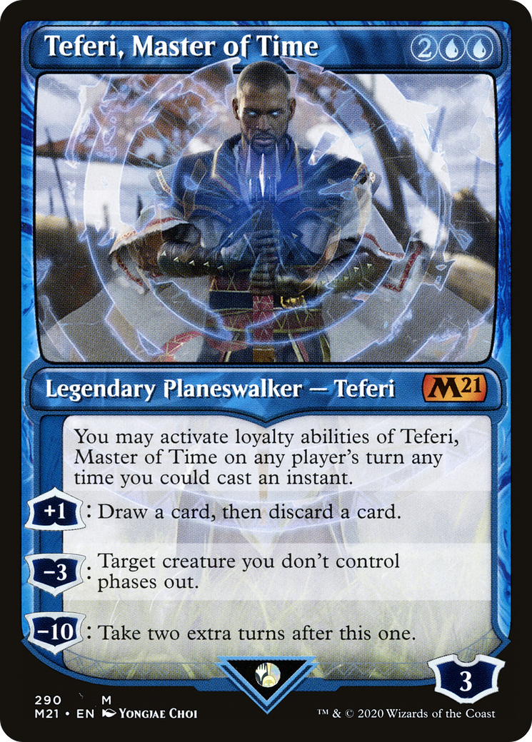 Teferi, Master of Time (Showcase) (290) (M21-290) - Core Set 2021: (Showcase)