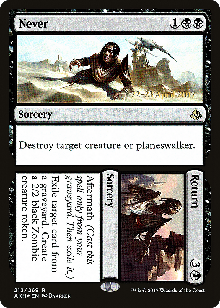 Never // Return (PRE-212S) - Amonkhet Promos Foil