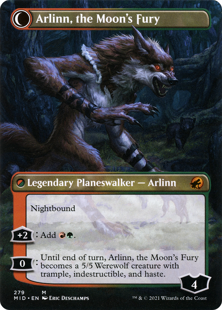 Arlinn, the Pack's Hope (Borderless) (MID-279) - Innistrad: Midnight Hunt: (Double Faced Transform)