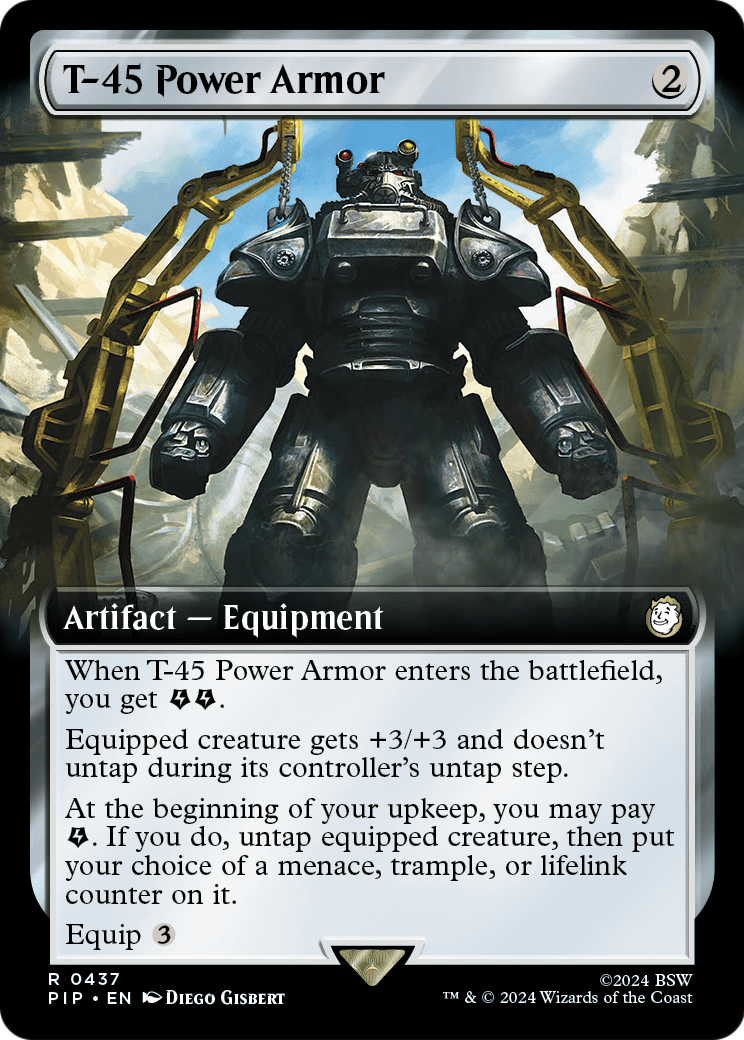 T-45 Power Armor (Extended Art) (PIP-437) - Fallout: (Extended Art) Foil
