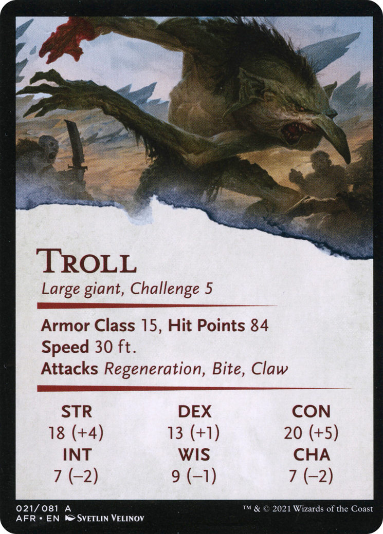 Loathsome Troll // Troll (AAFR-021) - Adventures in the Forgotten Realms Art Series (Borderless)
