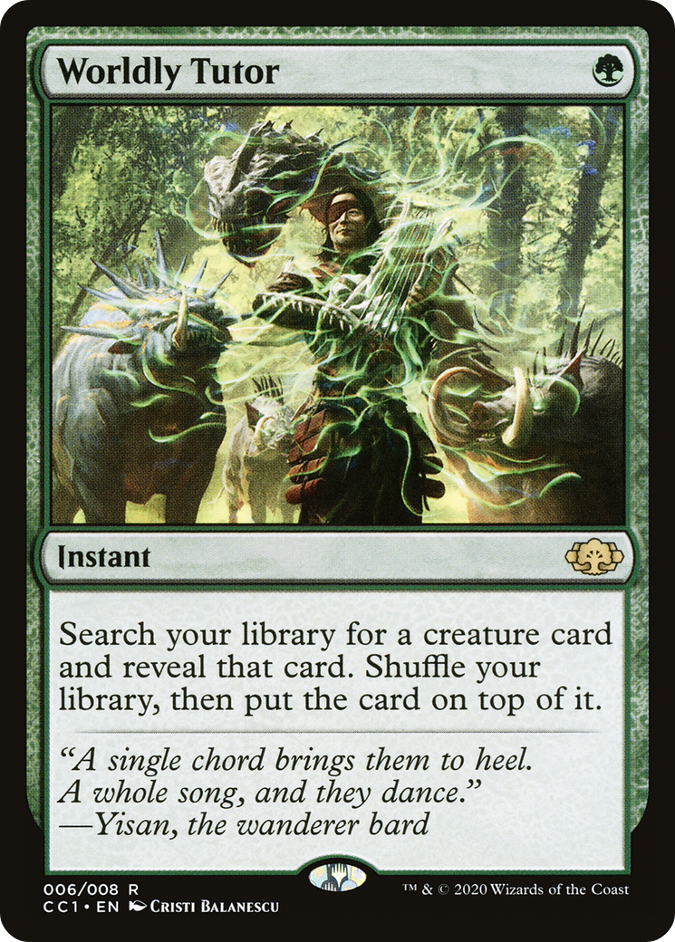 Worldly Tutor (CC1-006) - Commander Collection: Green Foil