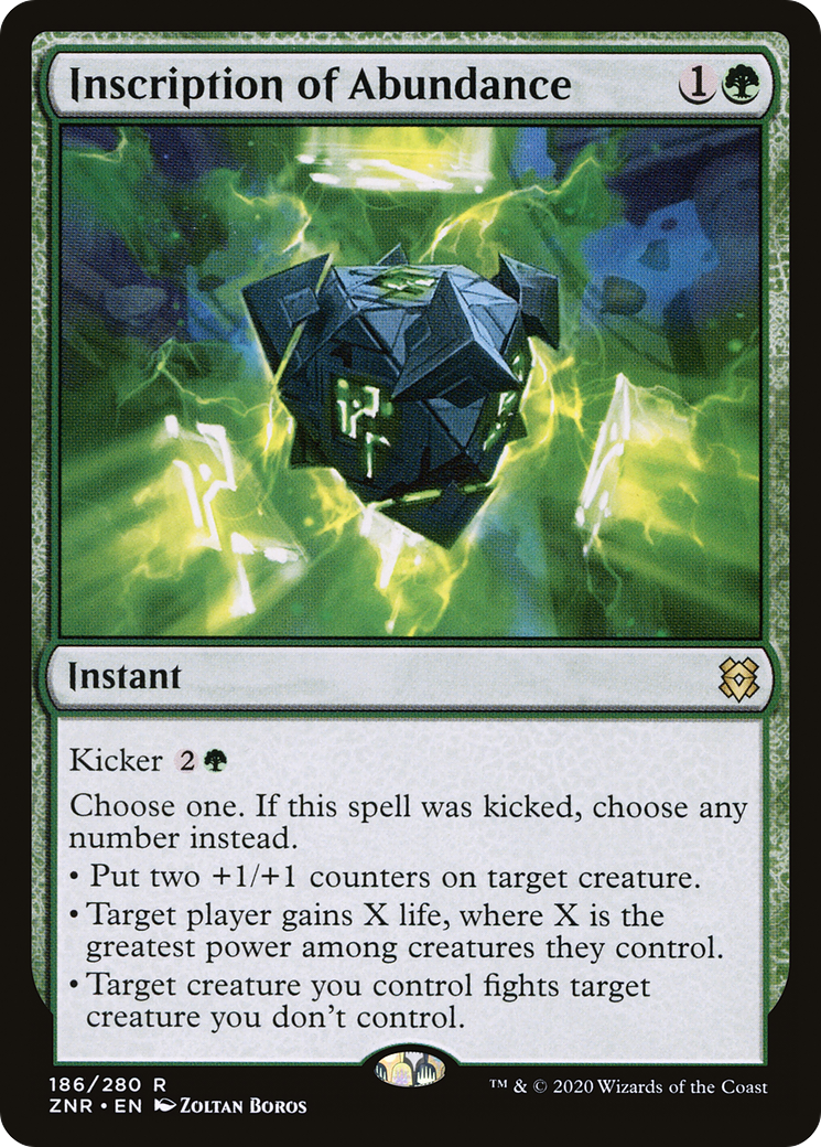 Inscription of Abundance (ZNR-186) - Zendikar Rising