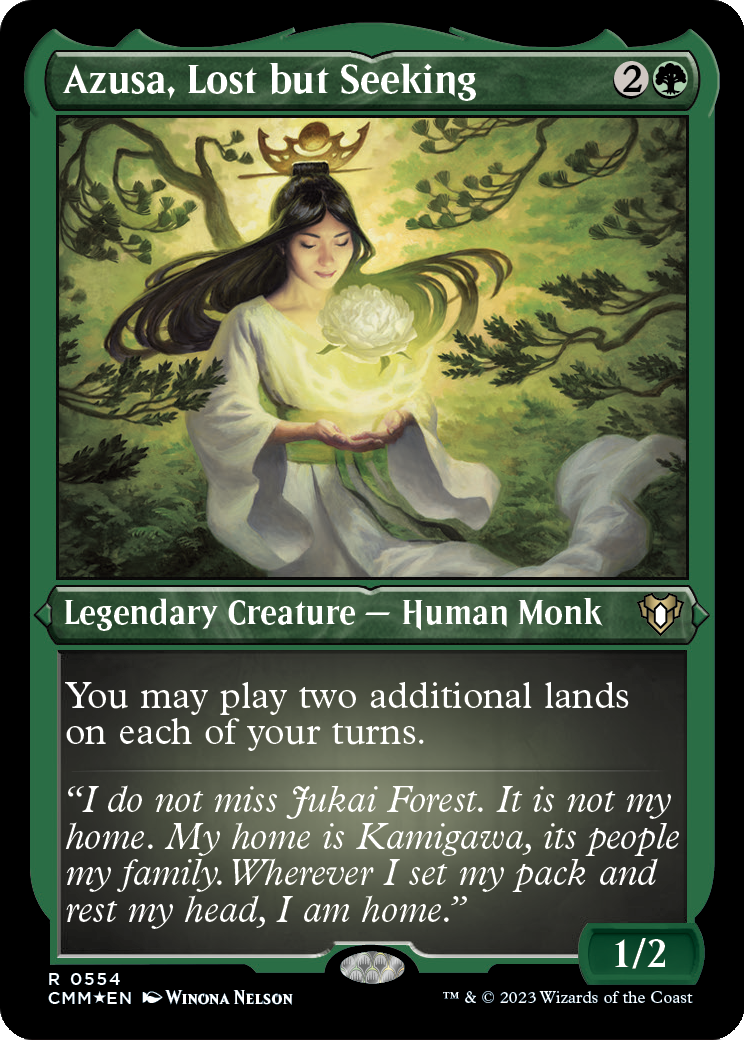 Azusa, Lost but Seeking (Foil Etched) (CMM-554) - Commander Masters Foil