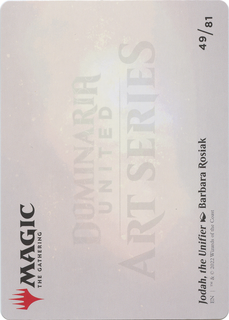 Jodah, the Unifier // Jodah, the Unifier (ADMU-049) - Dominaria United Art Series (Borderless) Foil