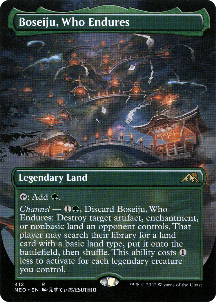 Boseiju, Who Endures (Borderless) (NEO-412) - Kamigawa: Neon Dynasty