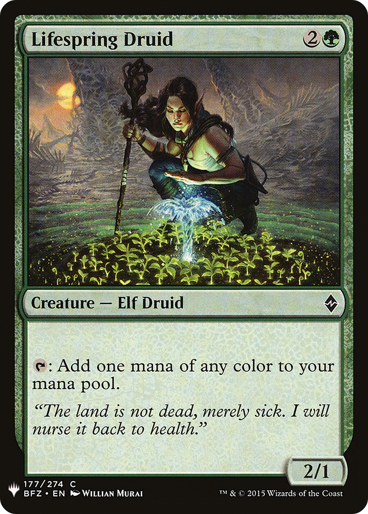 Lifespring Druid (LIST-BFZ-177) - The List