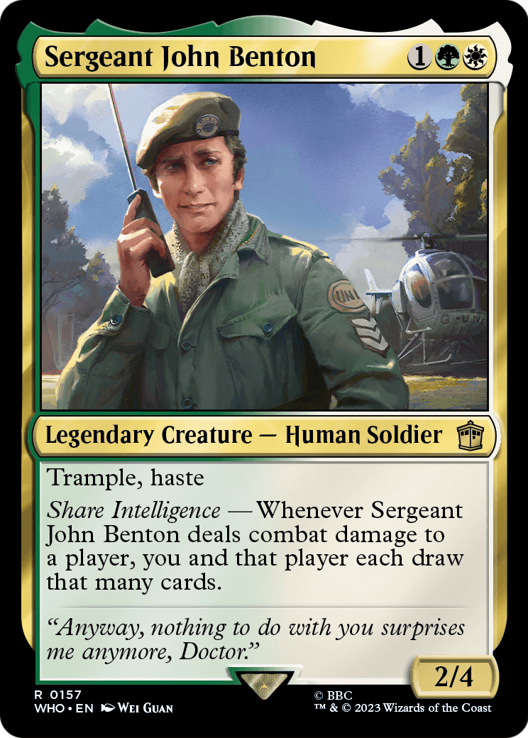 Sergeant John Benton (WHO-157) - Doctor Who Foil