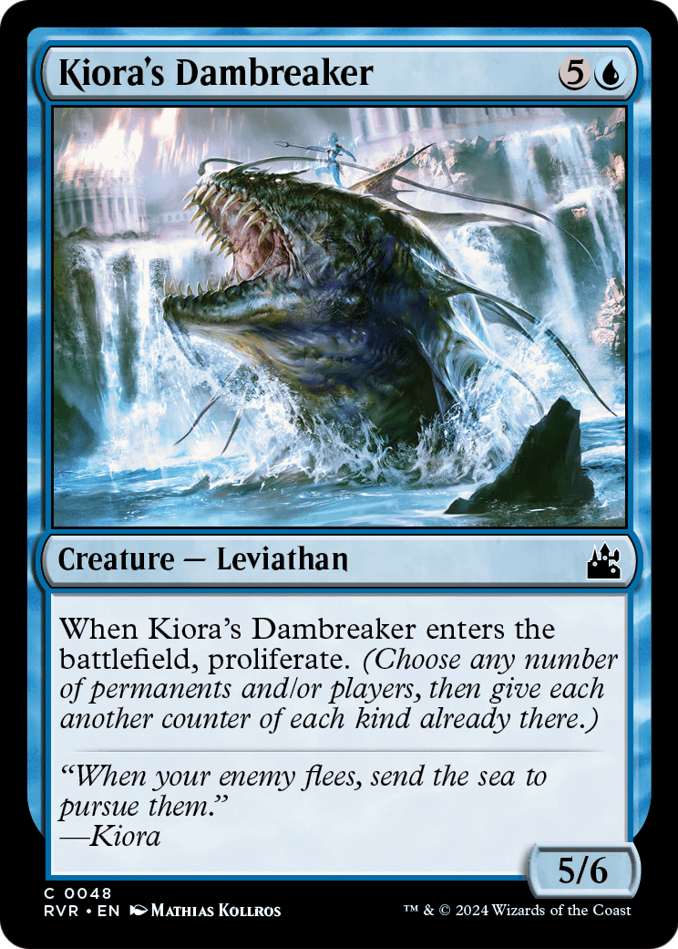 Kiora's Dambreaker (RVR-048) - Ravnica Remastered Foil