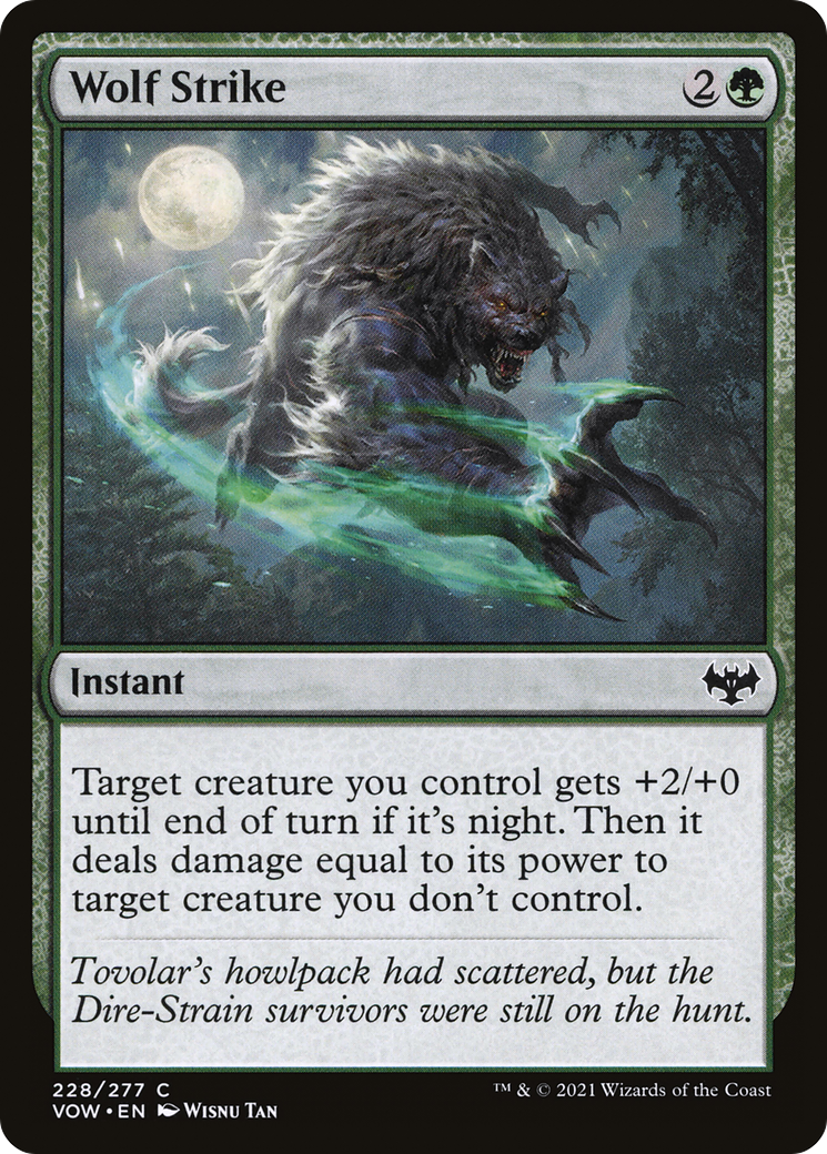 Wolf Strike (VOW-228) - Innistrad: Crimson Vow Foil