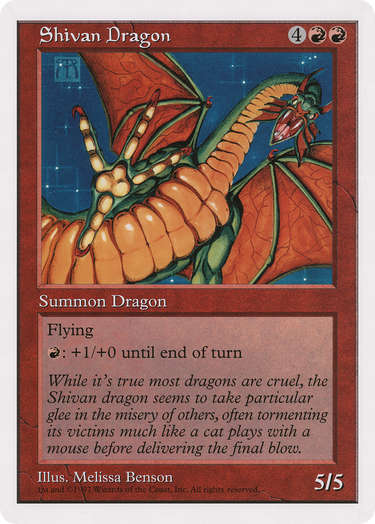 Shivan Dragon (O90P-005) - Oversized 90's Promos
