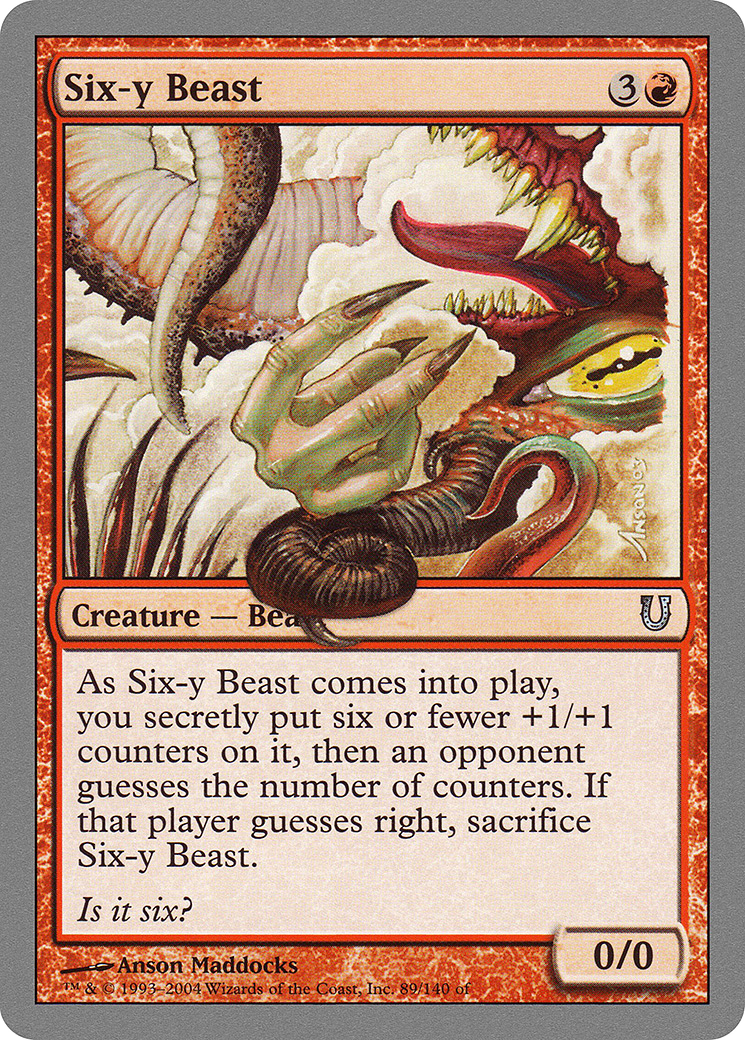Six-y Beast (UNH-089) - Unhinged Foil