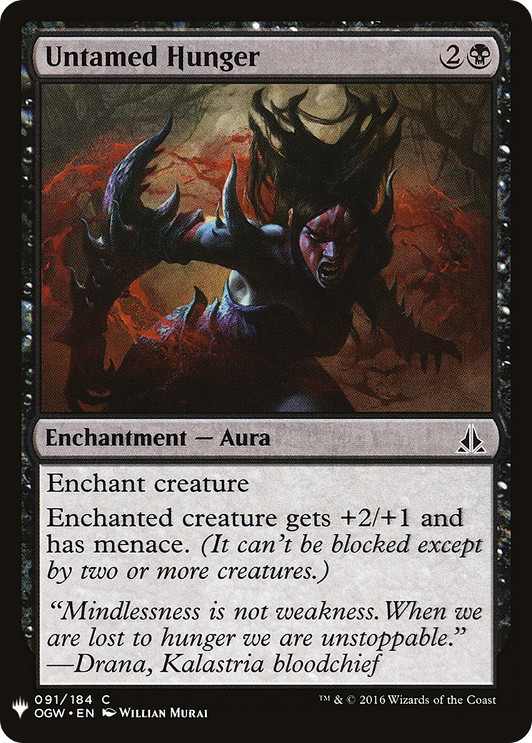 Untamed Hunger (LIST-OGW-91) - The List