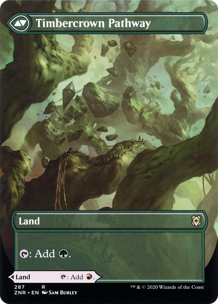 Cragcrown Pathway (Borderless) (ZNR-287) - Zendikar Rising: (Showcase) Foil