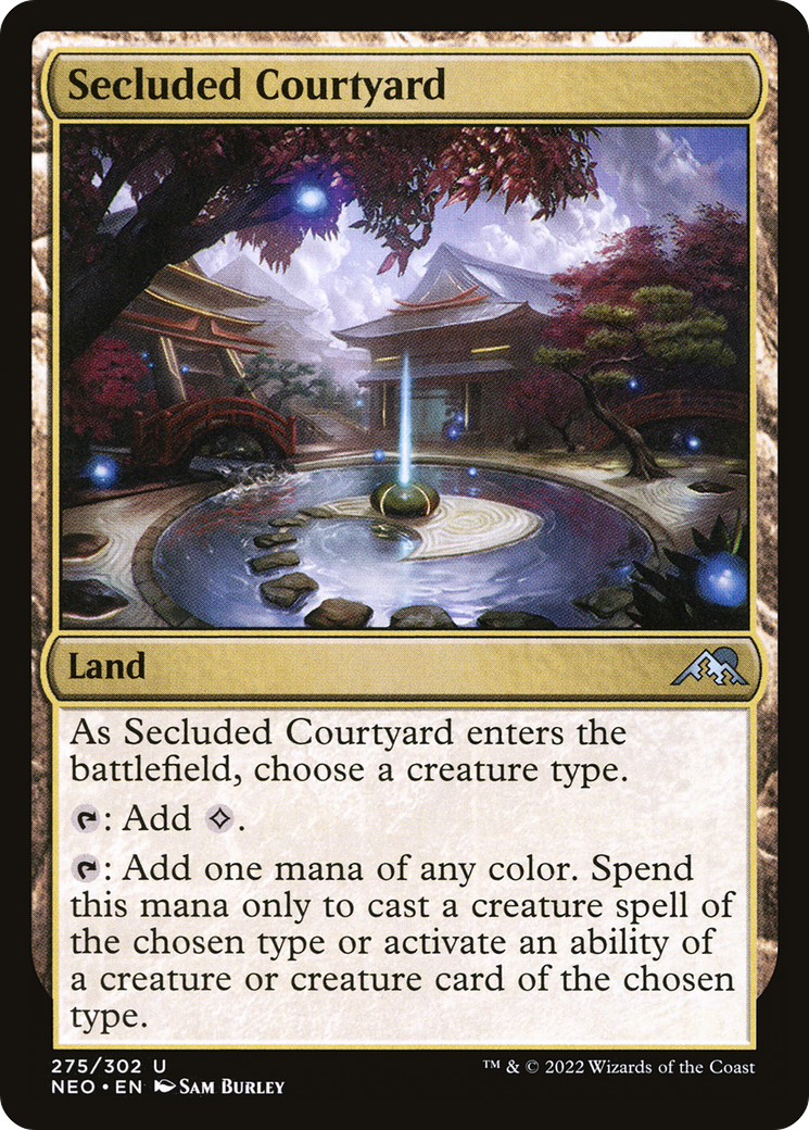 Secluded Courtyard (NEO-275) - Kamigawa: Neon Dynasty