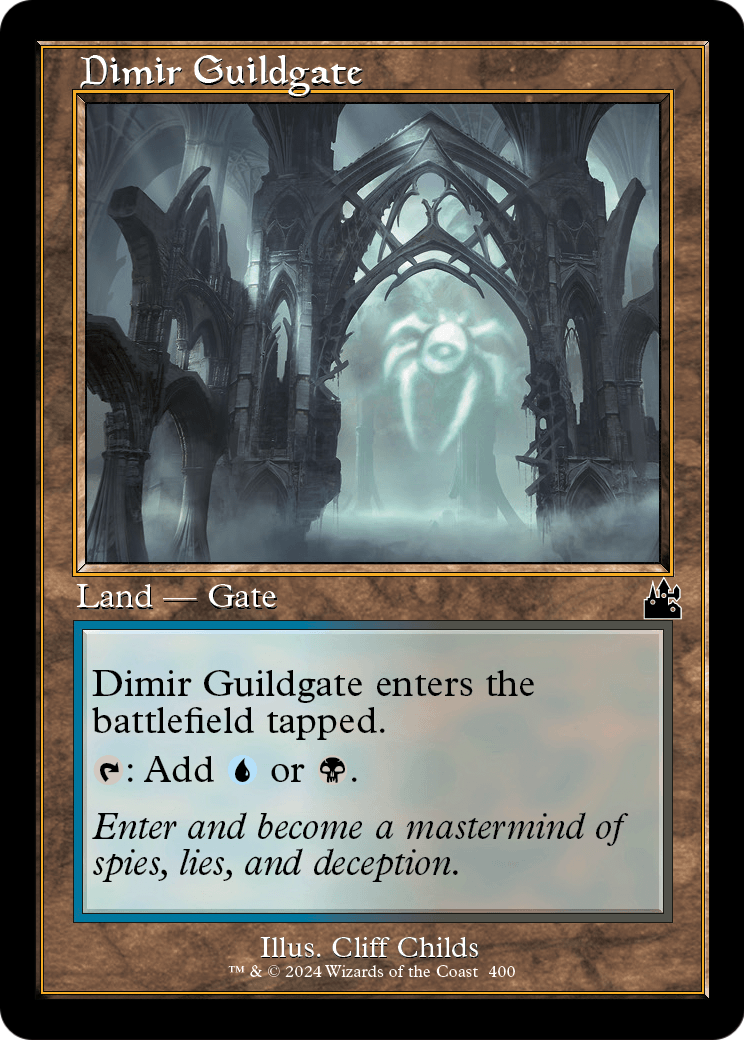 Dimir Guildgate (Retro Frame) (RVR-400) - Ravnica Remastered Foil