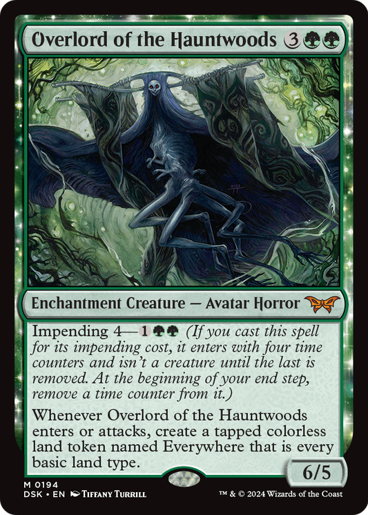 Overlord of the Hauntwoods (DSK-194) - Duskmourn: House of Horror: (enchantment)