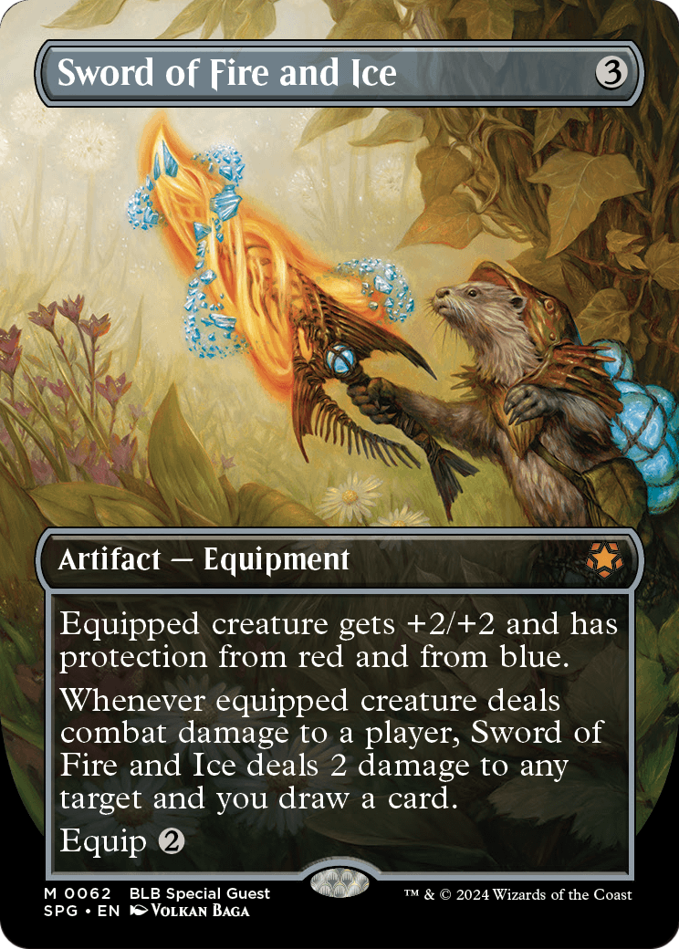 Sword of Fire and Ice (Borderless) (SPG-062) - Special Guests Foil