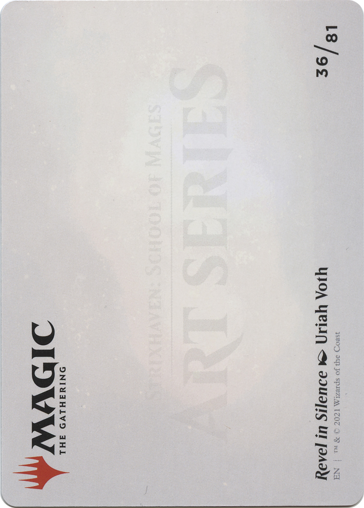 Revel in Silence // Revel in Silence (ASTX-036) - Strixhaven Art Series (Borderless) Foil