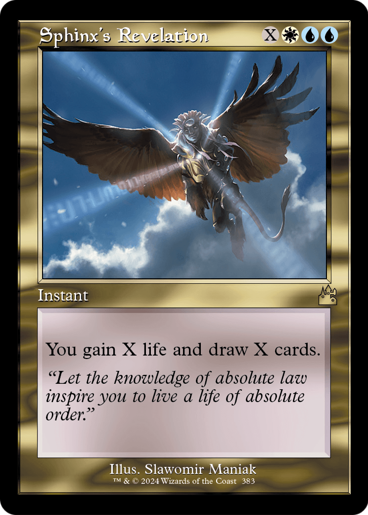 Sphinx's Revelation (Retro Frame) (RVR-383) - Ravnica Remastered