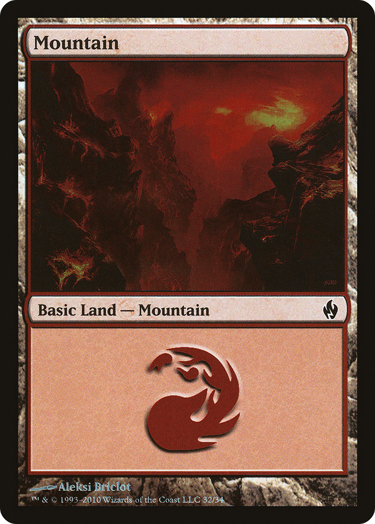 Mountain (32) (PD2-032) - Premium Deck Series: Fire and Lightning Foil