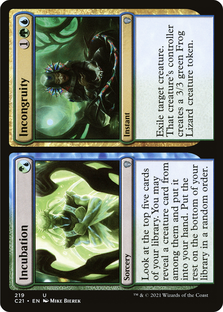 Incubation // Incongruity (C21-219) - Commander 2021