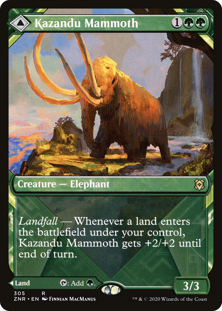 Kazandu Mammoth (Showcase) (ZNR-305) - Zendikar Rising: (Showcase)