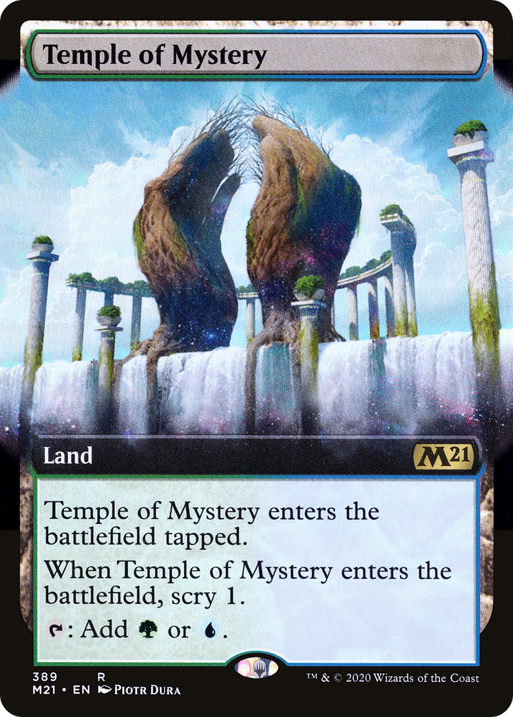 Temple of Mystery (Extended Art) (M21-389) - Core Set 2021: (Extended Art) Foil