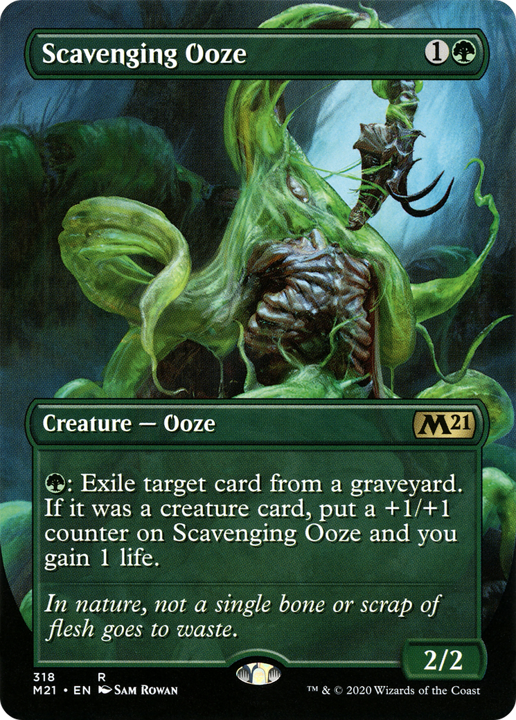 Scavenging Ooze (Alternate Art) (M21-318) - Core Set 2021 (Borderless) Foil