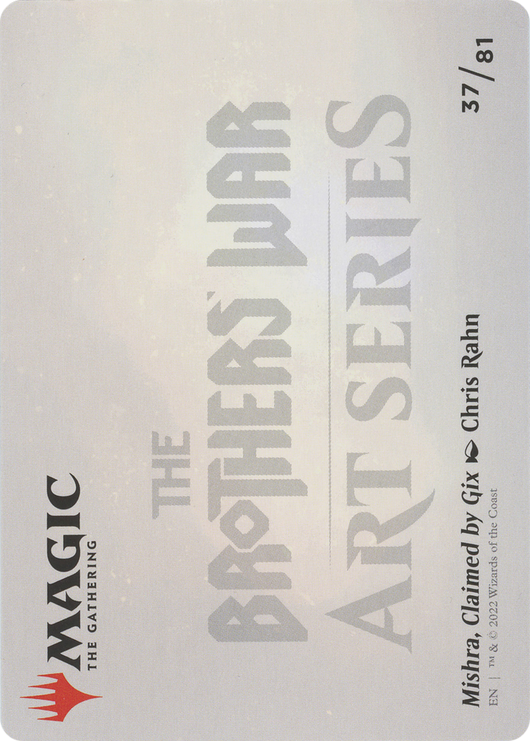 Mishra, Claimed by Gix Art Card (ASBRO-037) - The Brothers' War Art Series (Borderless)