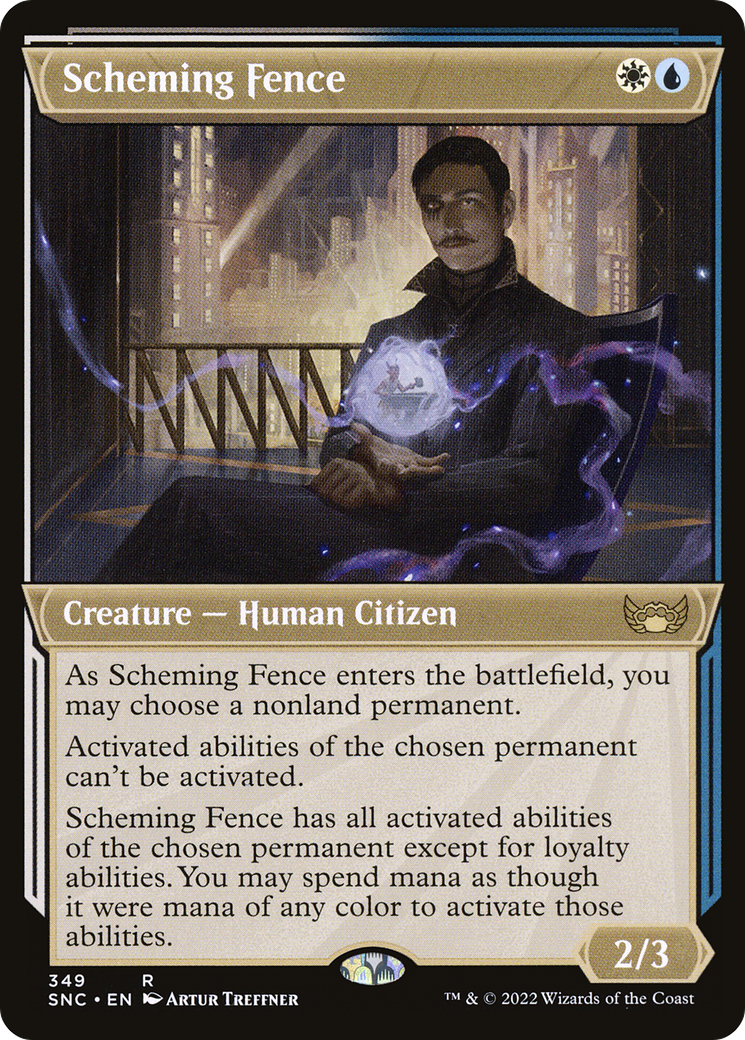 Scheming Fence (Showcase) (SNC-349) - Streets of New Capenna: (Showcase) Foil