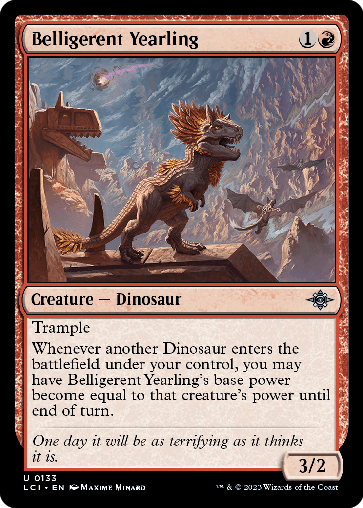 Belligerent Yearling (LCI-133) - The Lost Caverns of Ixalan Foil