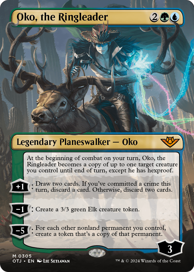 Oko, the Ringleader (Borderless) (OTJ-305) - Outlaws of Thunder Junction Foil