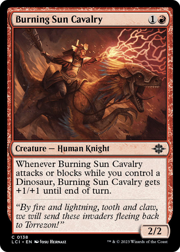 Burning Sun Cavalry (LCI-138) - The Lost Caverns of Ixalan Foil