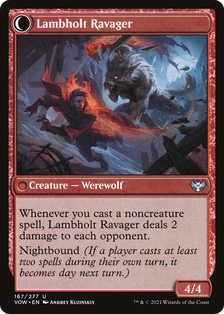 Lambholt Raconteur (VOW-167) - Innistrad: Crimson Vow: (Double Faced Transform) Foil