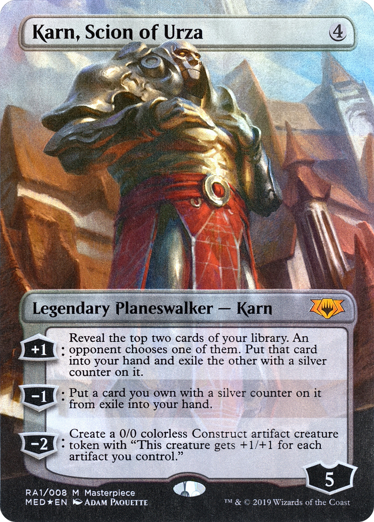 Karn, Scion of Urza (MED2-RA1) - Mythic Edition (Borderless) Foil