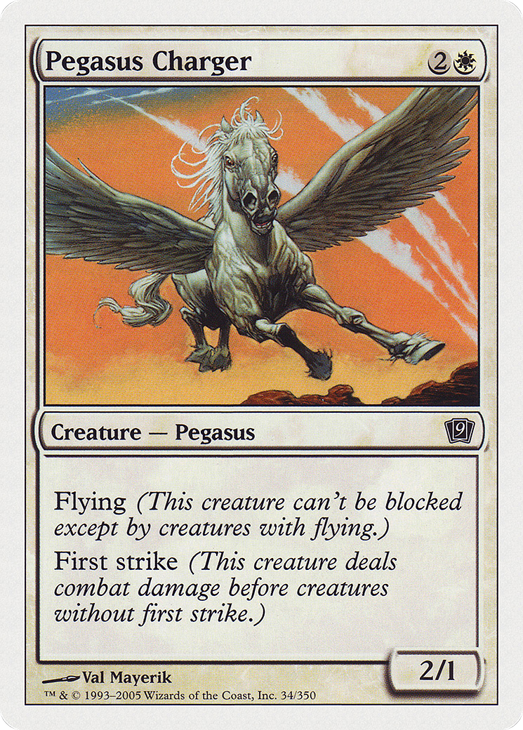 Pegasus Charger (9ED-034) - 9th Edition Foil