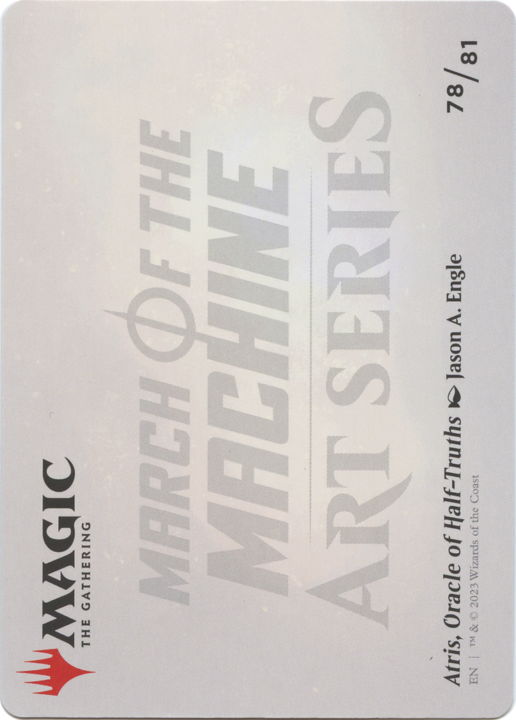 Atris, Oracle of Half-Truths // Atris, Oracle of Half-Truths (AMOM-078) - March of the Machine Art Series (Borderless) Foil