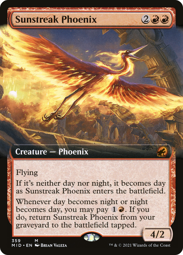Sunstreak Phoenix (Extended Art) (MID-359) - Innistrad: Midnight Hunt: (Extended Art)