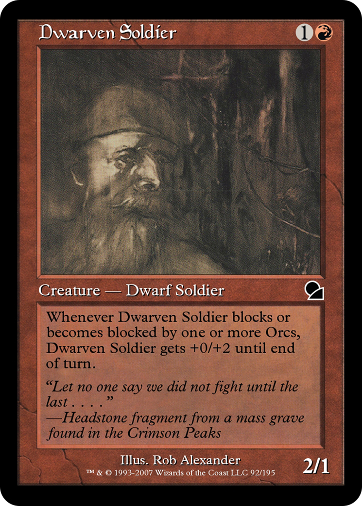 Dwarven Soldier (ME1-092) - Masters Edition Foil