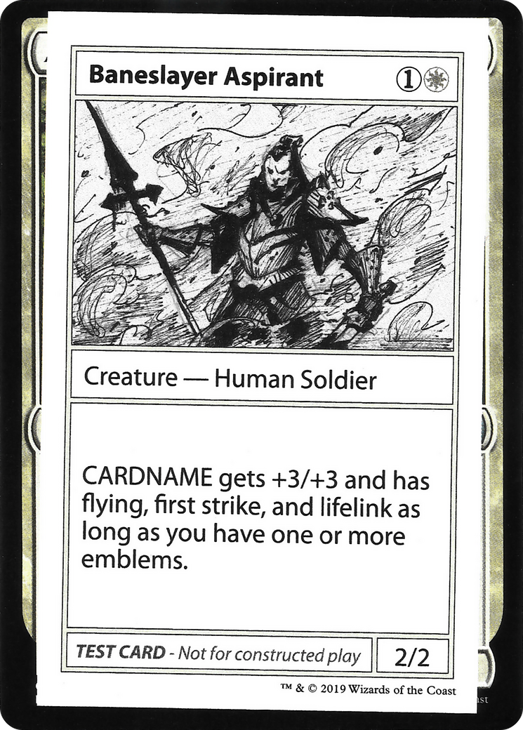 Baneslayer Aspirant (No PW Symbol) (CMB1-) - Mystery Booster Playtest Cards 2021