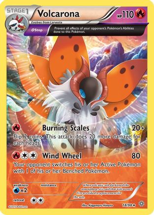 Volcarona (18) (18) 018  - Reverse Holofoil XY  Ancient Origins - Rare