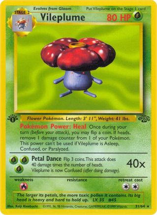 Vileplume (31) (31) 031  - 1st Edition Jungle - Rare