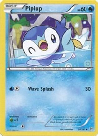 Piplup 036  - Reverse Holofoil XY  BREAKthrough - Common