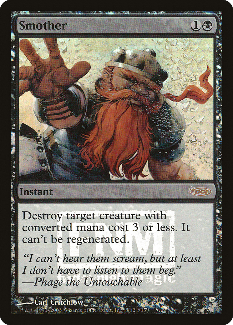 Smother (FNM-) - Friday Night Magic 2003 Foil