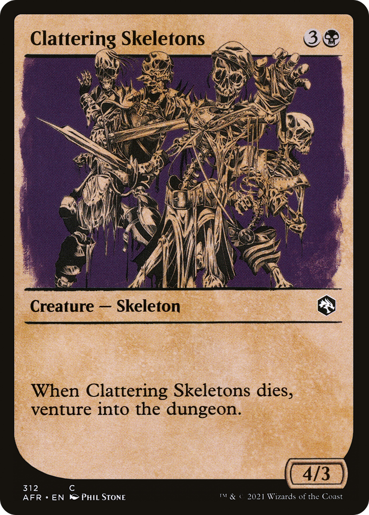 Clattering Skeletons (Showcase) (AFR-312) - Adventures in the Forgotten Realms: (Showcase) Foil
