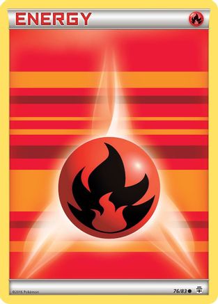 Fire Energy 076  - Reverse Holofoil Generations - Common