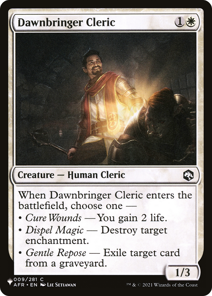 Dawnbringer Cleric (LIST-AFR-9) - The List