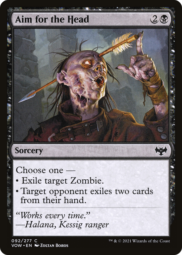 Aim for the Head (VOW-092) - Innistrad: Crimson Vow Foil